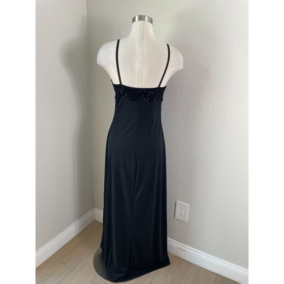 Vintage Y2K Byer Too! Womens Large Black Babydoll Maxi Dress Sleeveless - Picture 7 of 12